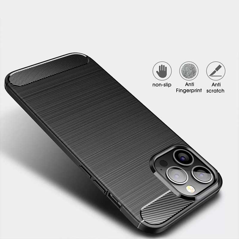 Dėklas iLike Topt Galinis dangtelis CARBON skirtas Apple iPhone 14 juodos spalvos