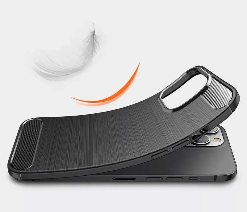 Dėklas Topt Galinis dangtelis CARBON skirtas Apple iPhone 13 Pro Max juodos spalvos