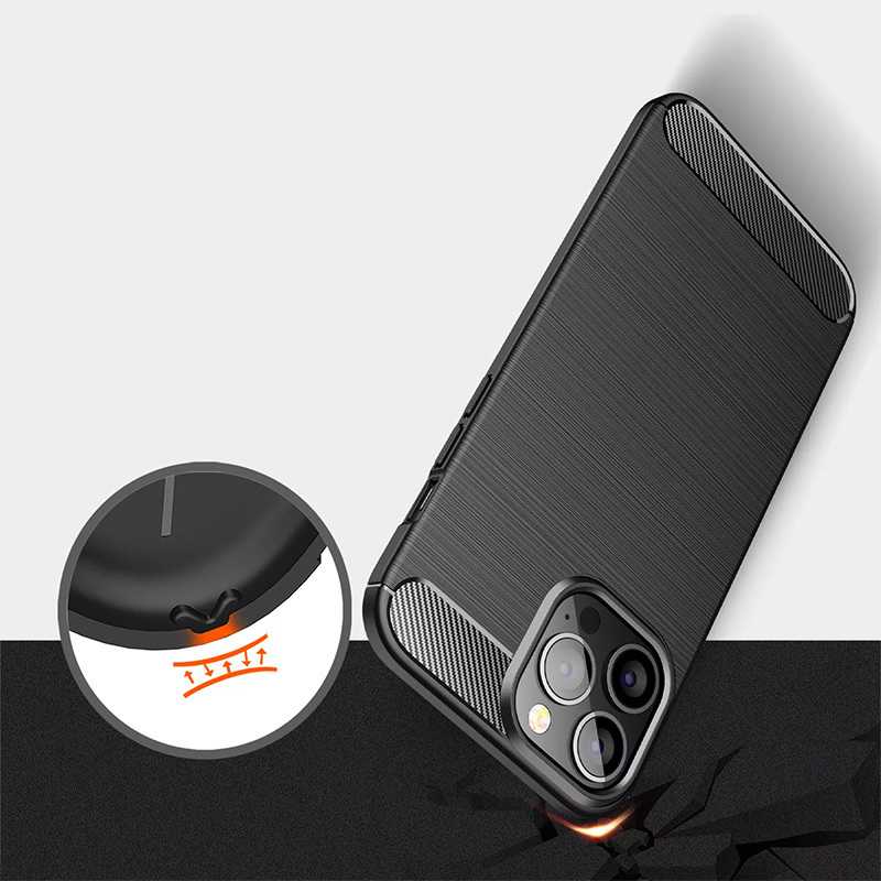 Dėklas iLike Topt Galinis dangtelis CARBON skirtas Apple iPhone 14 juodos spalvos