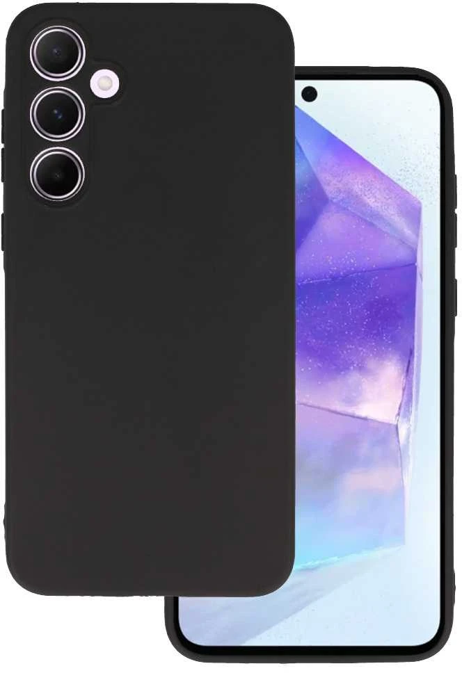 Topt Apsauginis dėklas Matinis, skirtas Samsung Galaxy A55 5G, juodos spalvos