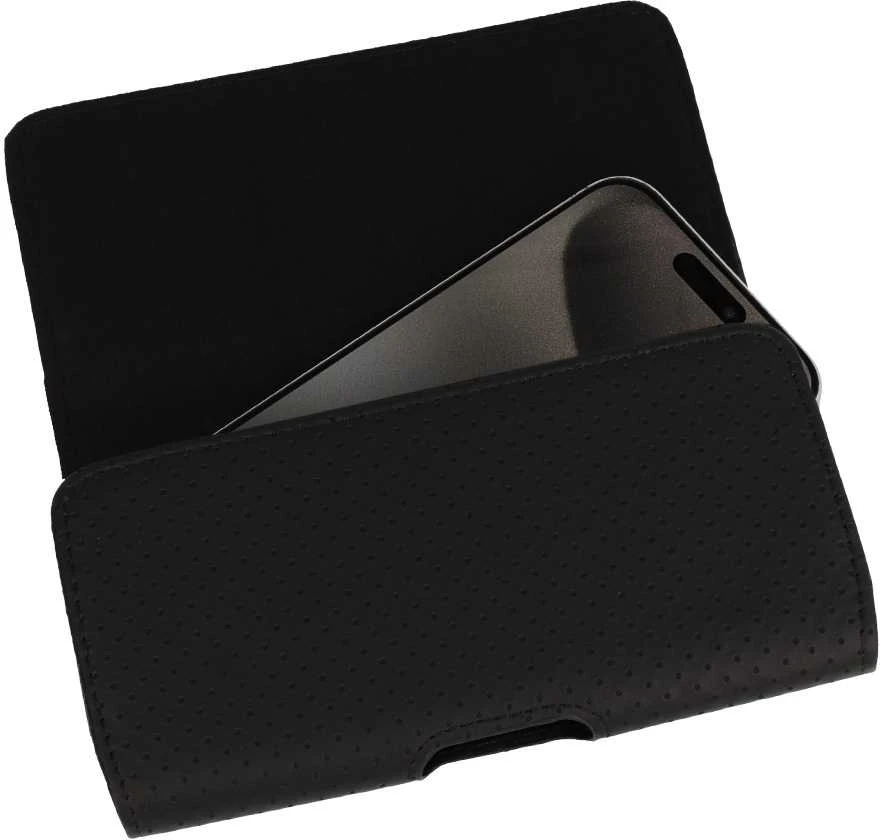 Dėklas Fusion Accessories Topt HIT Belt Holster (SIZE XL) skirtas Apple iPhone 15 Pro Max/Samsung A54 5G/A52/S24 Plus/S20 FE design 4 juodas (167×83 mm)