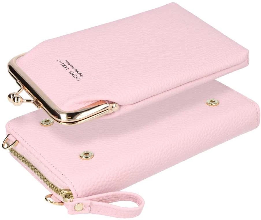 Dėklas Fusion Accessories Topt Knitted bag skirtas phone design 2 rožinės spalvos