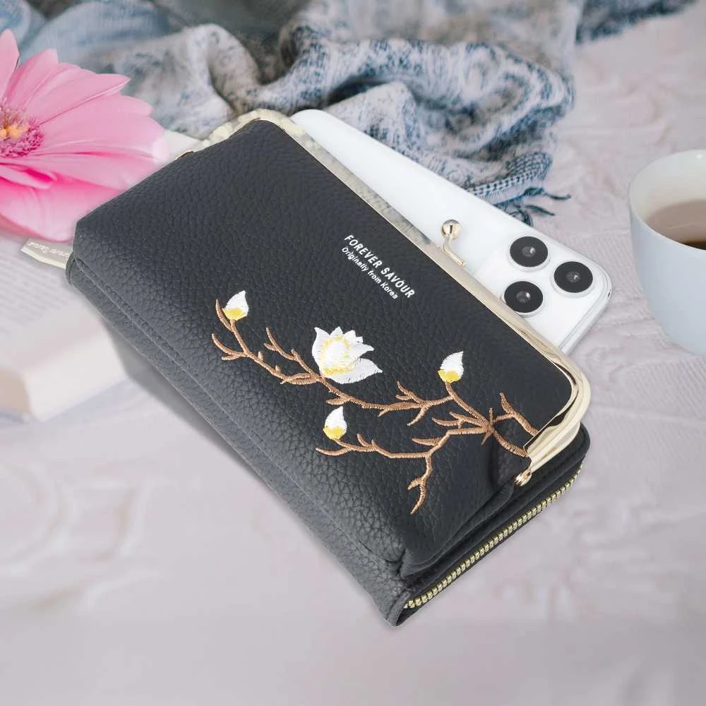 Dėklas Fusion Accessories Topt Knitted krepšys telefonui GCW16 juodos spalvos