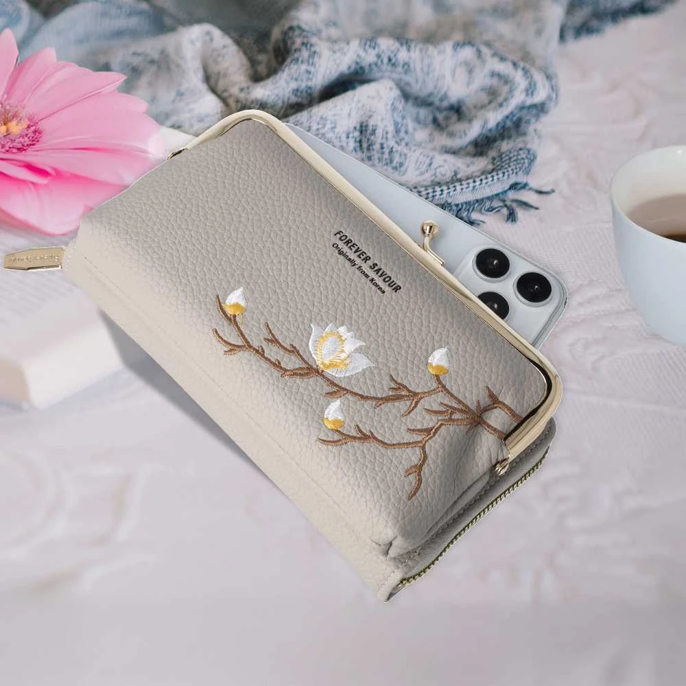 Dėklas Fusion Accessories Topt Knitted krepšys telefonui GCW16 pilkos spalvos