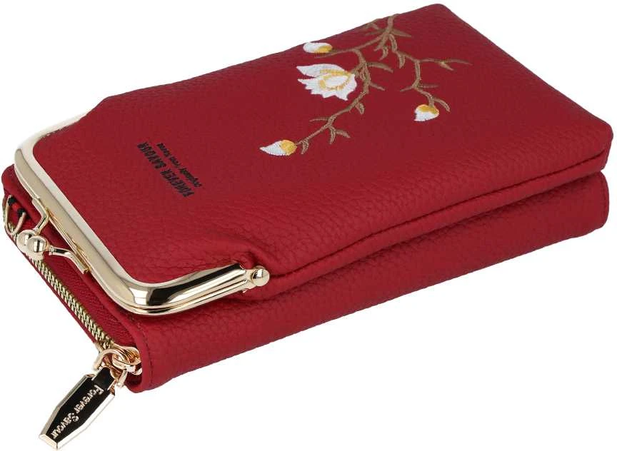 Dėklas Fusion Accessories Topt Knitted krepšys telefonui GCW17 raudonos spalvos