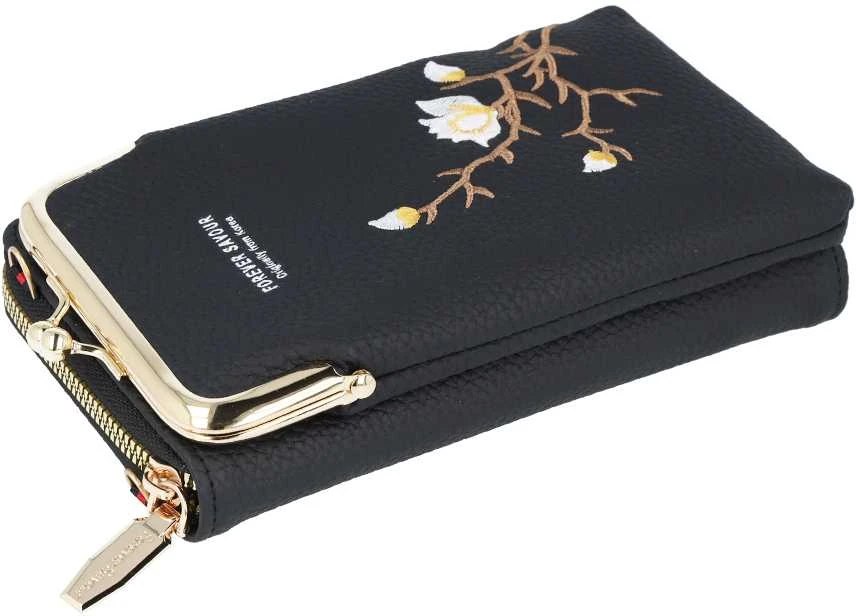 Dėklas Fusion Accessories Topt Knitted krepšys telefonui GCW17 juodos spalvos