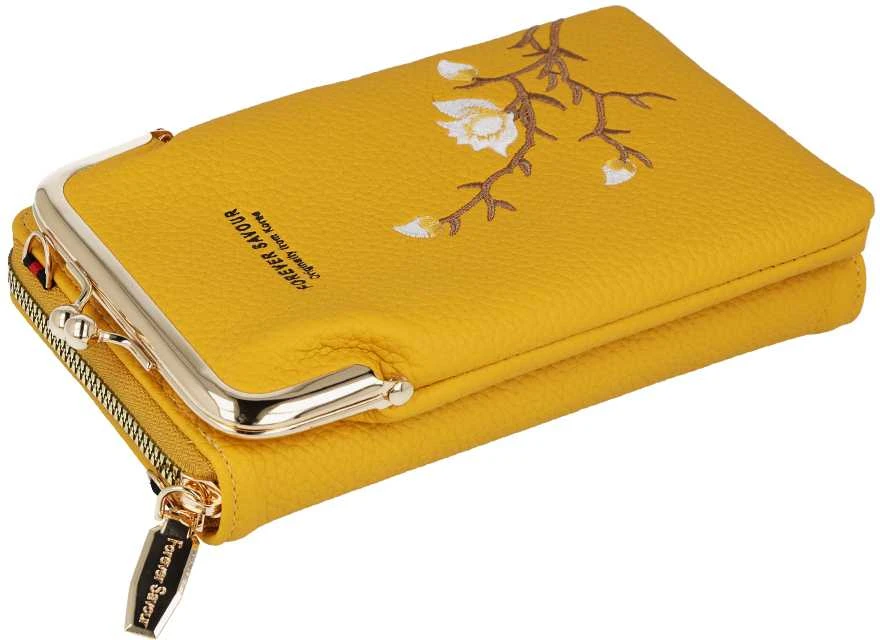 Dėklas Fusion Accessories Topt Knitted krepšys telefonui GCW17 geltonos spalvos