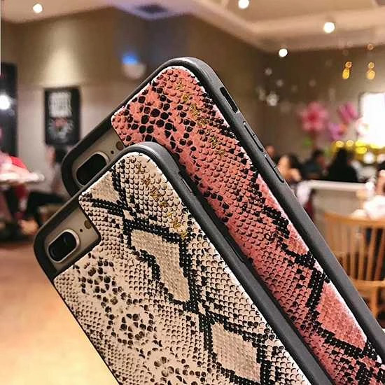 Dėklas Toptel Topt Krepšys telefonui – SNAKE Leather – Apple iPhone XS Max pilkos spalvos