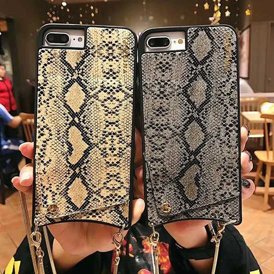 Dėklas Toptel Topt Krepšys telefonui – SNAKE Leather – Apple iPhone XS Max rožinės spalvos