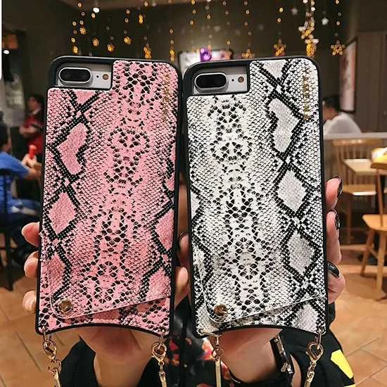 Dėklas Toptel Topt Krepšys telefonui – SNAKE Leather – Apple iPhone XS Max rožinės spalvos