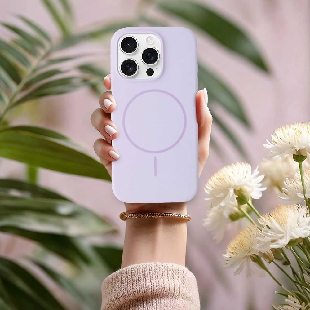 Dėklas Fusion Accessories Topt Magsafe Slim Silicone skirtas Apple iPhone 17 Air violetinės spalvos