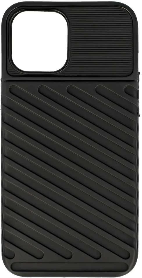 Dėklas Fusion Accessories Topt Thunder dėkals skirtas Apple iPhone 12 Pro Max juodos spalvos