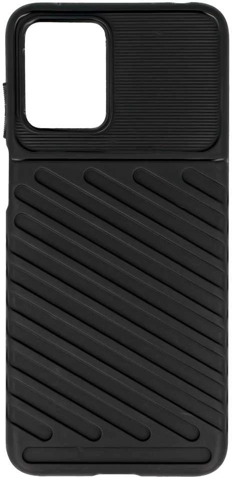 Dėklas Fusion Accessories Topt Thunder dėkals skirtas Motorola Moto G13 juodos spalvos