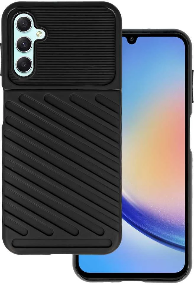 Dėklas iLike Topt Thunder dėkals skirtas Samsung Galaxy A14 4G/5G juodos spalvos