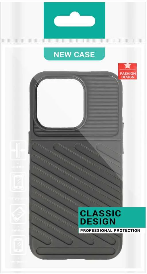 Dėklas Fusion Accessories Topt Thunder dėkals skirtas Xiaomi Redmi Note 13 Pro 4G juodos spalvos