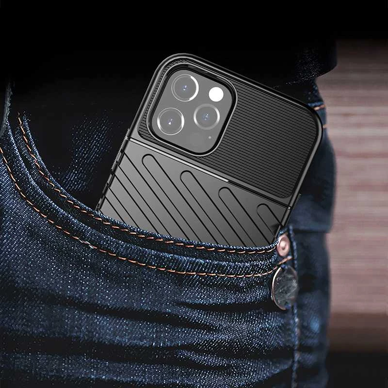 Dėklas Fusion Accessories Topt Thunder dėkals skirtas Xiaomi Redmi 10 juodos spalvos