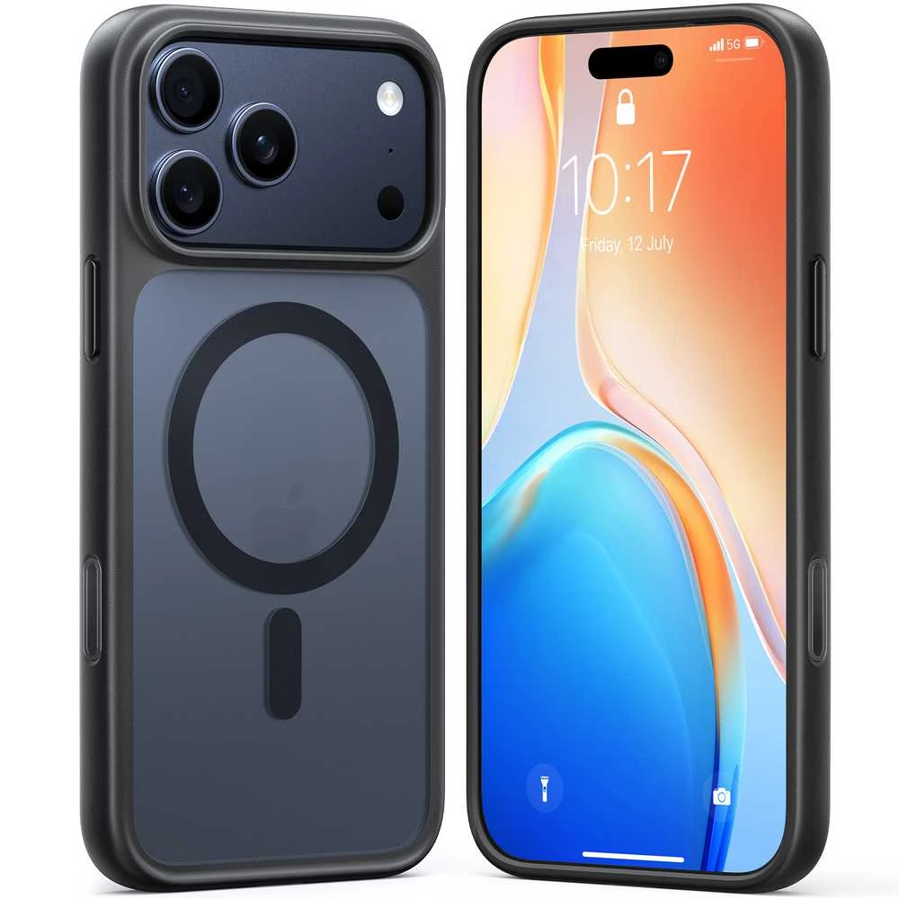 Dėklas Torras Guardian Magnetic, juodas - iPhone 17 Pro Max