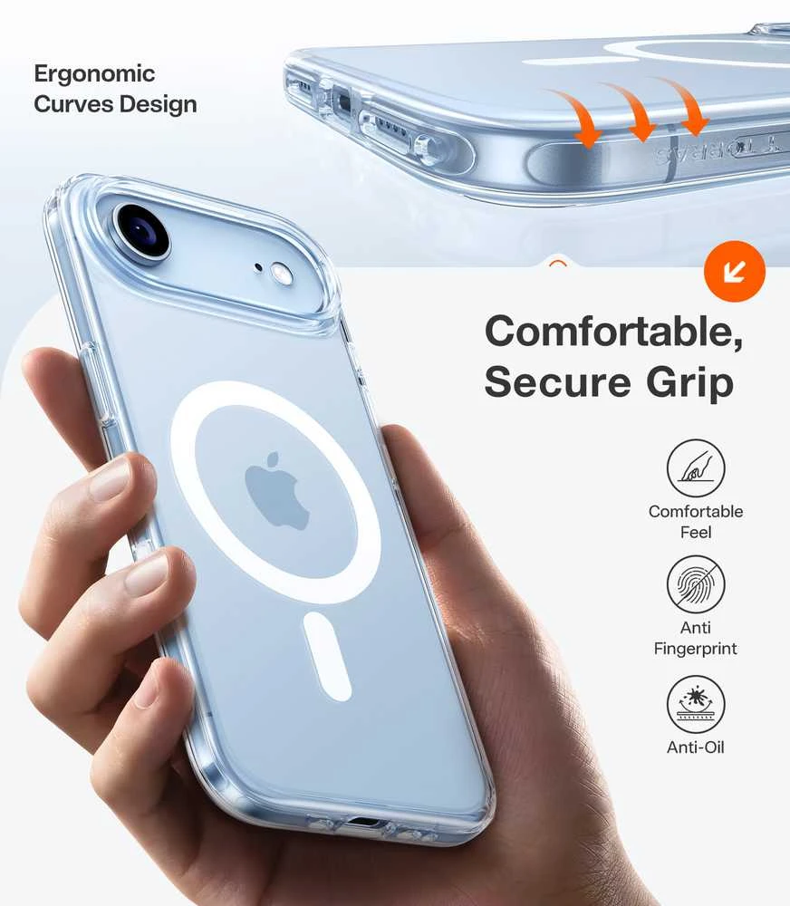 Dėklas Torras Guardian Magnetic, skaidrus – iPhone 17 Air