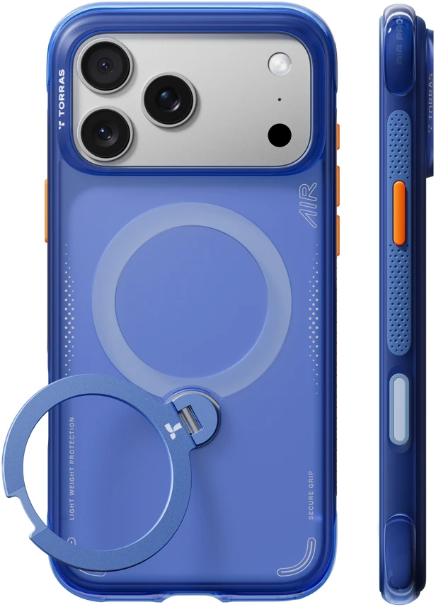 Dėklas Torras Ostand Q3 Air, arktinė mėlyna – iPhone 18 Pro
