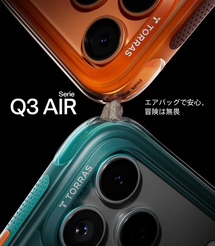Dėklas Torras Ostand Q3 Air, ledyno sprintas – iPhone 17 Pro