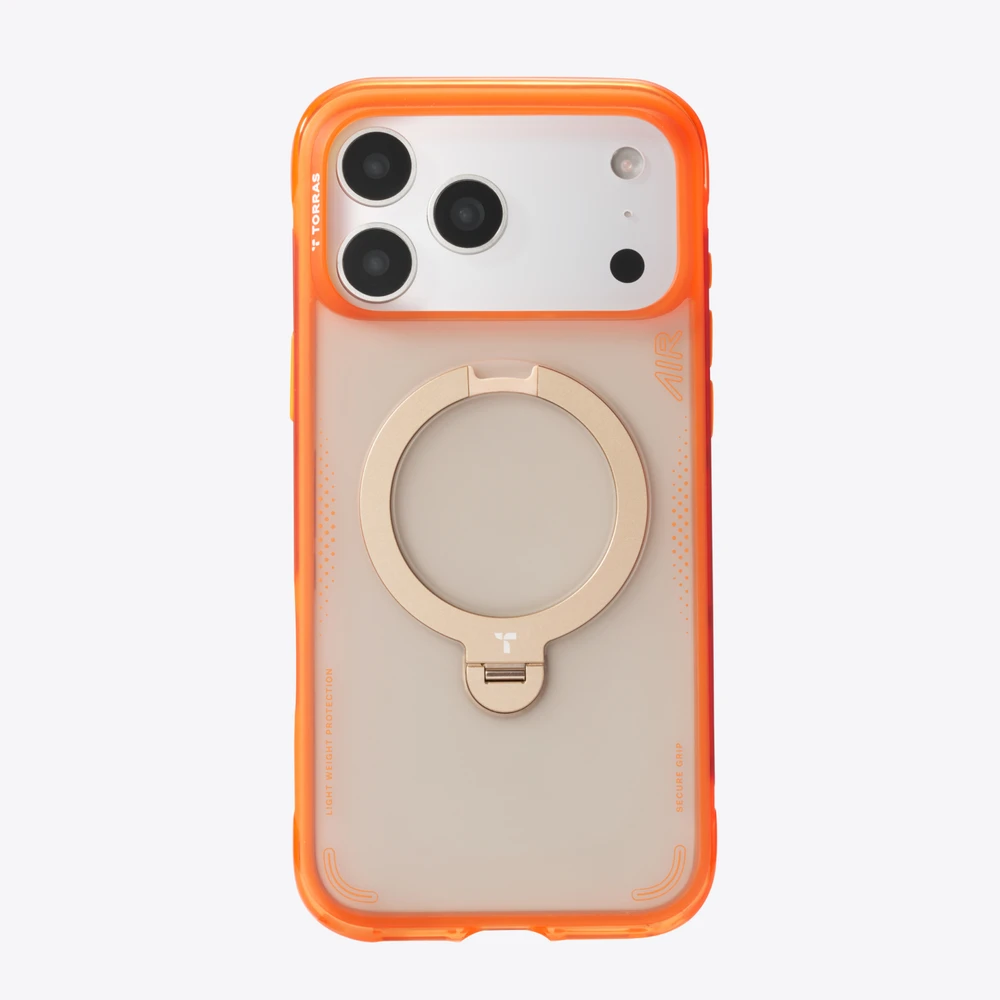 Dėklas Torras Ostand Q3 Air, horizon oranžinis – Apple iPhone 17 Pro Max