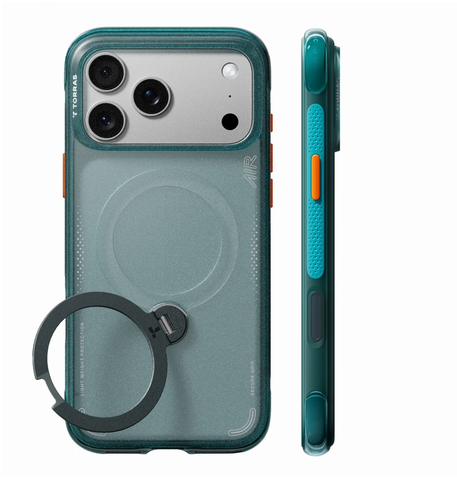 Dėklas Torras Ostand Q3 Air, žalias – iPhone 18 Pro