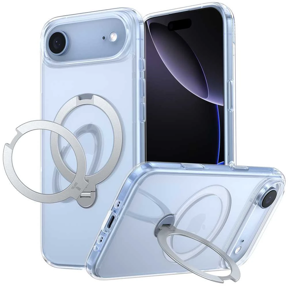 Dėklas Torras Ostand Q3 Spin, skaidri — iPhone 17 Air