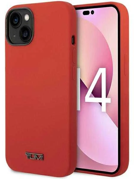 Tumi TUHCP14MSR iPhone 14 Plus / 15 Plus 6.7″ raudonas kietas dėklas Liquid Silicone