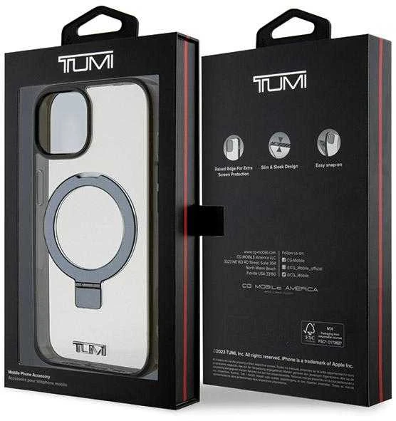 Tumi TUHMP15SSSFC Apple iPhone 15 / 14 / 13 6.1″ baltos spalvos kietas dėklas with skaidrus Ring Stand and MagSafe