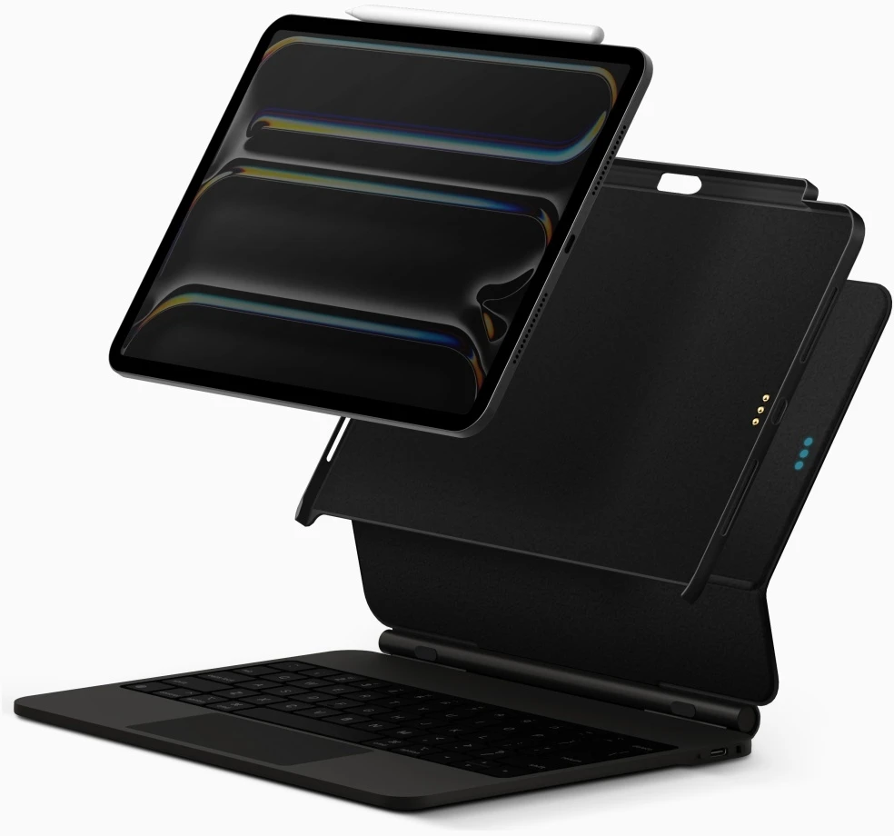 Dėklas UNIQ Axel skirtas Apple iPad Pro 13″ M4 (2024) juodos spalvos