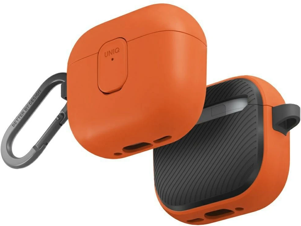 Dėklas UNIQ Clyde skirtas AirPods 4 Lock Dėklas oranžinės spalvos