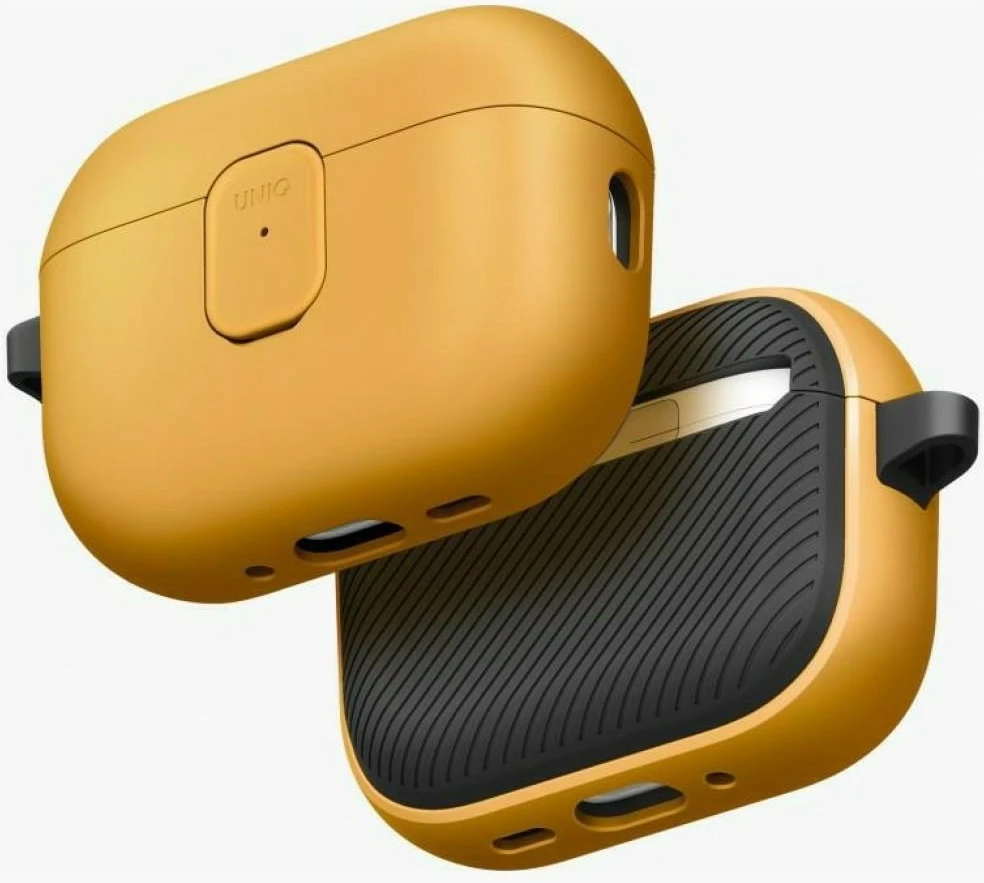 „Uniq Clyde“ dėklas, skirtas „AirPods Pro“ (3 kartos) – geltonai pilkas