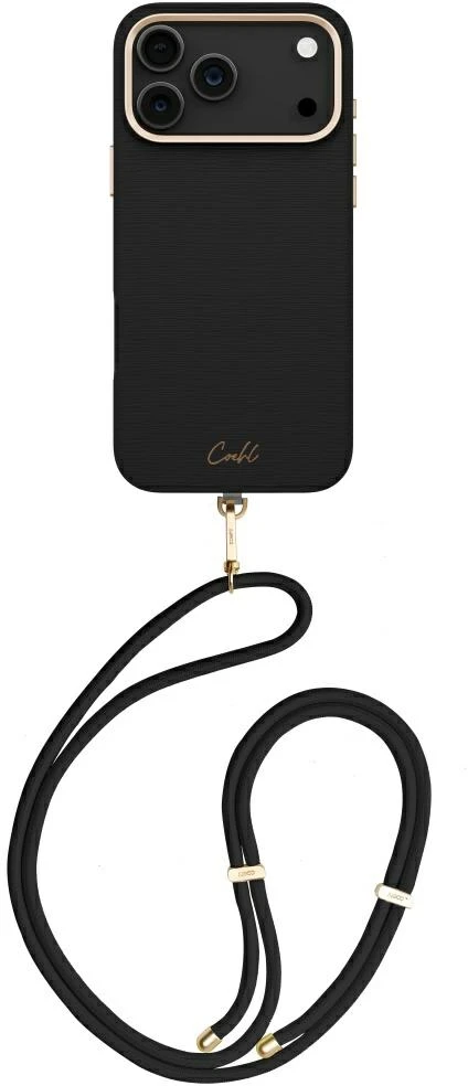 UNIQ Coehl Mirelle dėklas, skirtas iPhone 17 Pro Max, su magnetiniu įkrovimu, juodmedžio spalvos