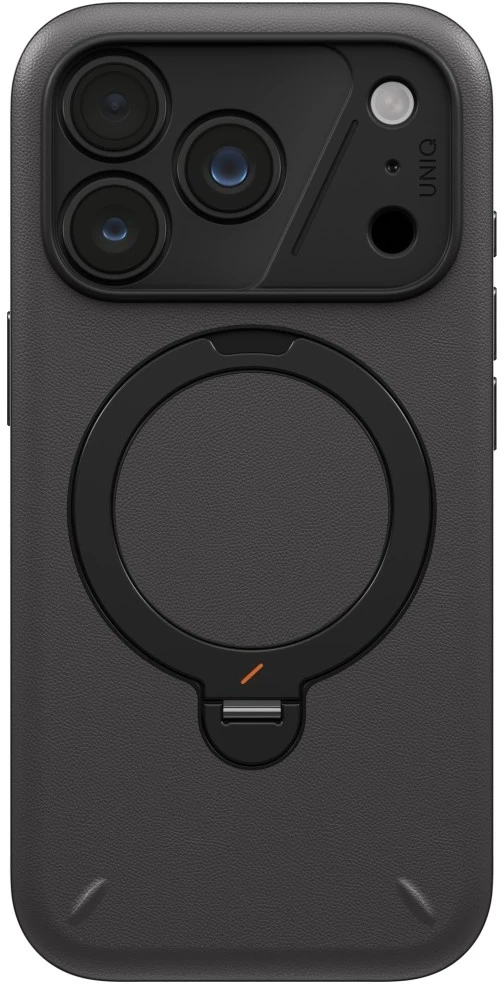 Dėklas UNIQ Elix, skirtas iPhone 18 Pro / 17 Pro, su 360° besisukančiu stovu, pilkas