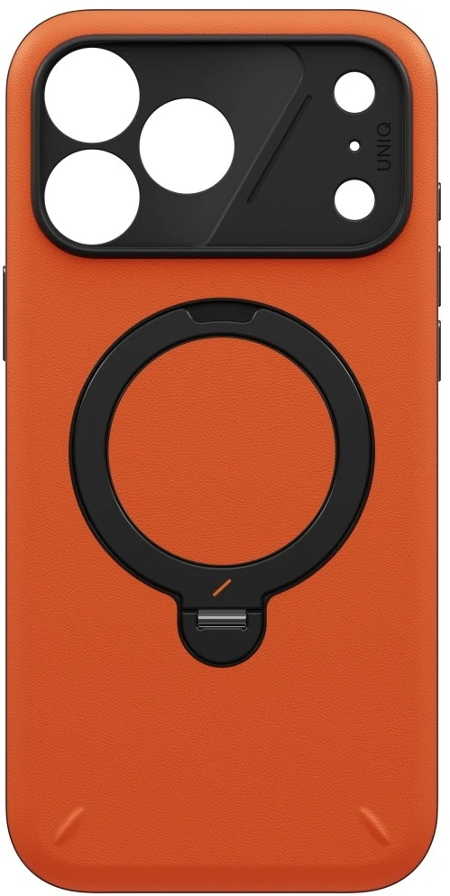 Dėklas UNIQ Elix, skirtas iPhone 18 Pro Max / 17 Pro Max, su 360 laipsnių besisukančiu stovu, oranžinis