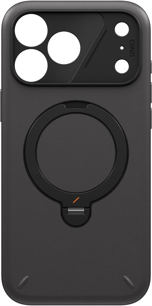 Dėklas UNIQ Elix, skirtas iPhone 18 Pro Max / 17 Pro Max, su 360° besisukančiu stovu, pilkas