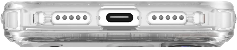 UNIQ Swivix dėklas, skirtas iPhone 17 Pro, su 360° besisukančiu stovu, skaidrus