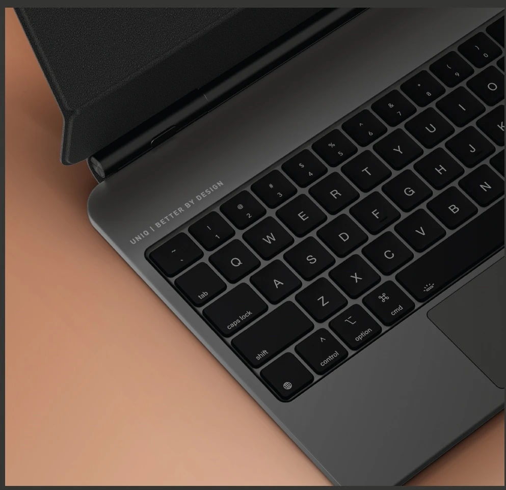 Dėklas UNIQ Venno Pro Magnetic Smart su klaviatūra skirtas Apple iPad Pro 11″ M4 (2024) caramel