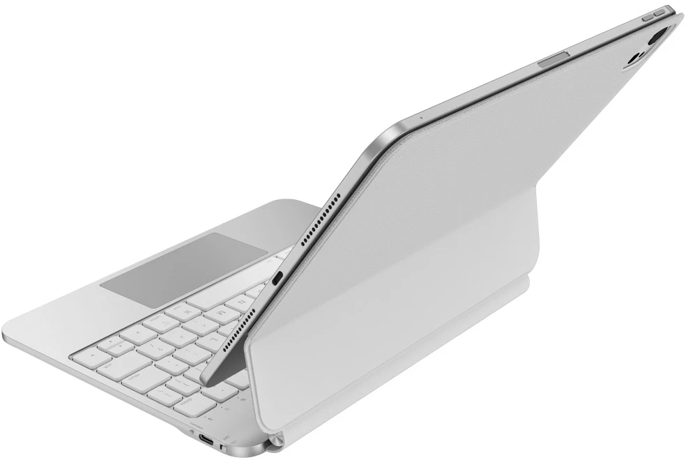 „Uniq Venno Pro“ magnetinis išmanusis dėklas su klaviatūra, skirtas „iPad Air 10.9" (2020/2022) / „Pro 11" (2021/2022) / „Air 11" (2024/2025/2026)“ - Baltas