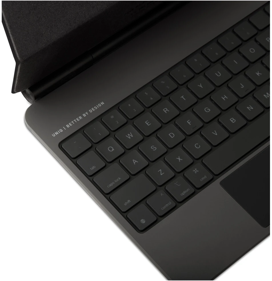 „Uniq Venno Pro“ magnetinis išmanusis dėklas su klaviatūra, skirtas „iPad Air 10.9" (2020/2022) / „Pro 11" (2021/2022) / „Air 11" (2024/2025/2026)“ - Juodas