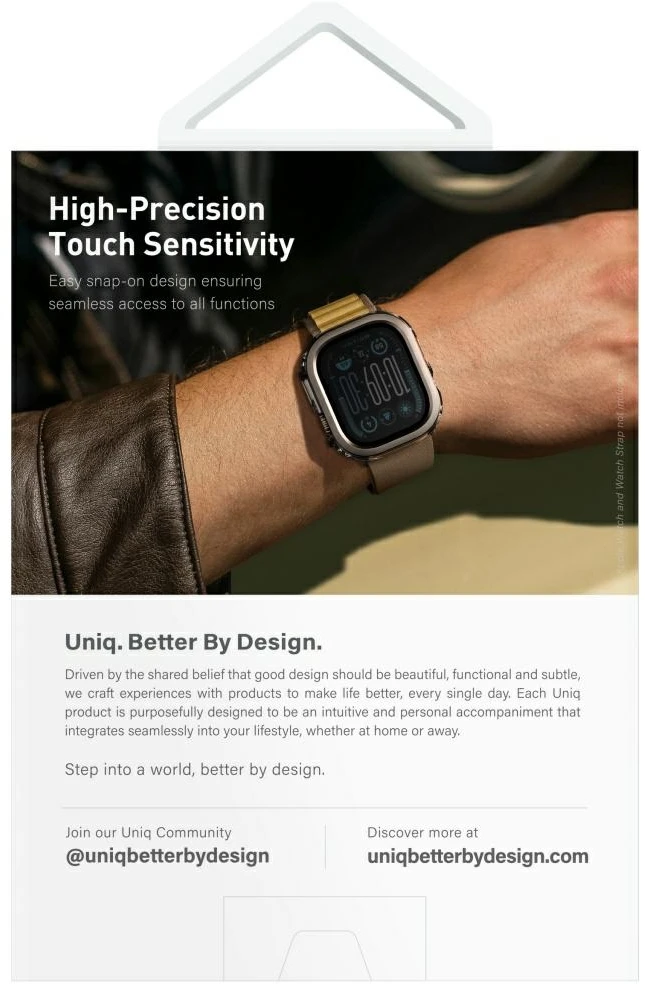 Dėklas UNIQ Voute for Apple Watch Ultra 49mm tempered glass juodas