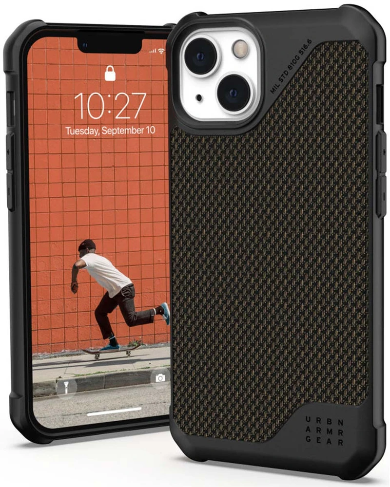 Dėklas UAG Urban Armor Gear case METROPOLIS LT for IPHONE 13 žalias kevlar