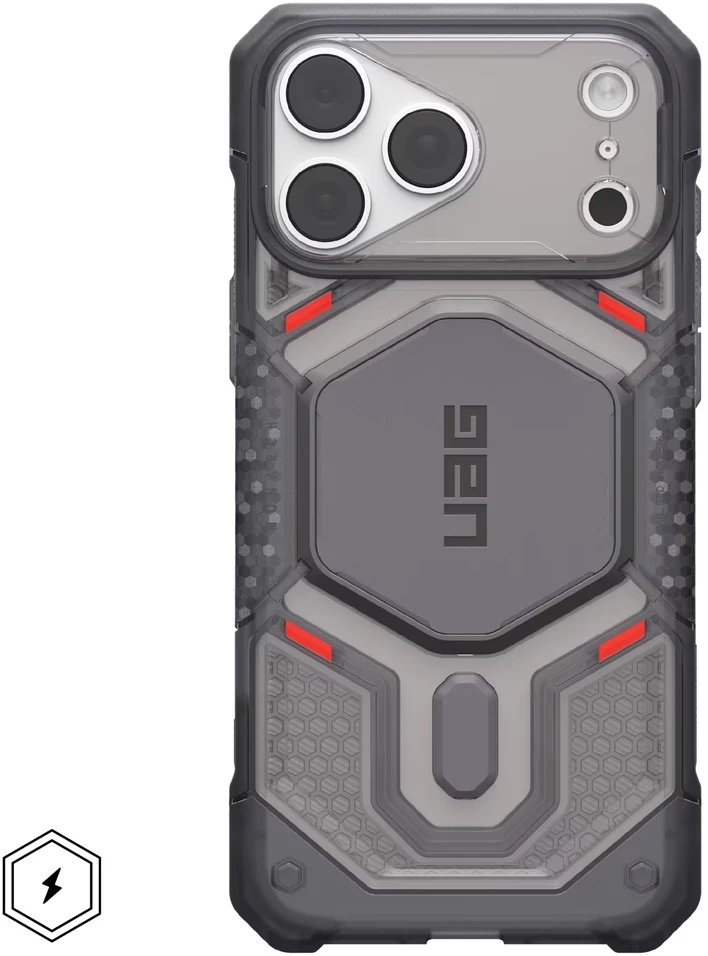 Dėklas Urban Armor Gear UAG Monarch Pro galinis dangtelis, skirtas iPhone 18 Pro / 17 Pro – Ash