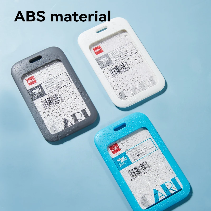 Dėklas vardinei kortelei DELI 113x68mm vertikalus, su kaklajuoste, įvairių spalvų