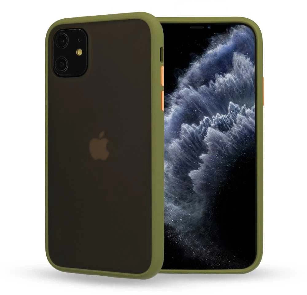 Dėklas Vennus Color Button Bumper skirtas Samsung Galaxy A20S Olive