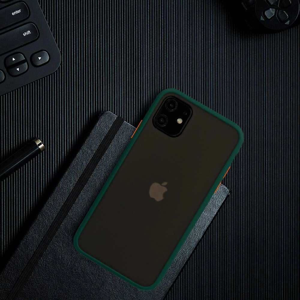 Dėklas Vennus Color Button Bumper skirtas Samsung Galaxy S21 Plus žalios spalvos