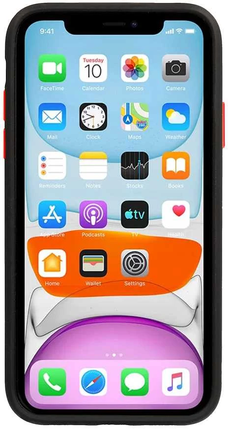 Dėklas Vennus Color Button Bumper skirtas Samsung Galaxy A20S juodos spalvos