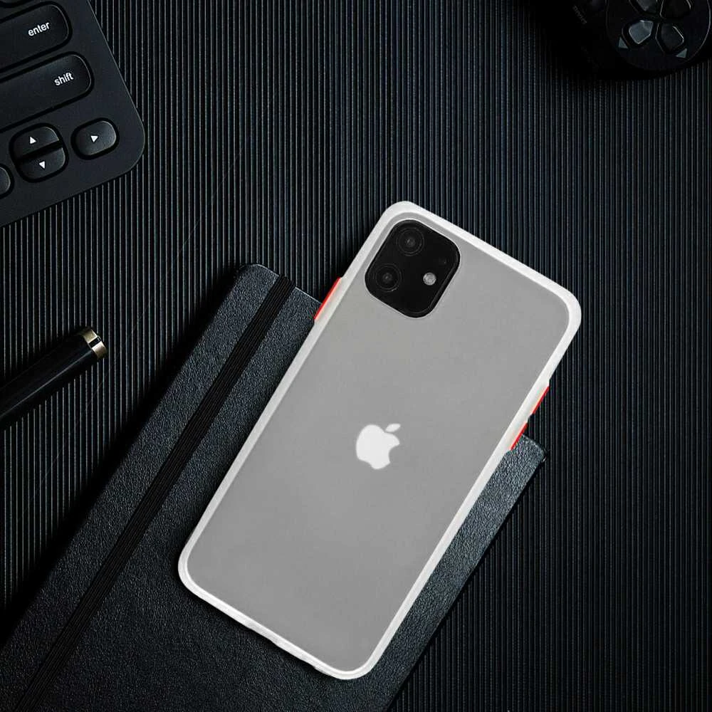 Dėklas Vennus Color Button Bumper skirtas Samsung Galaxy S21 Ultra skaidrus