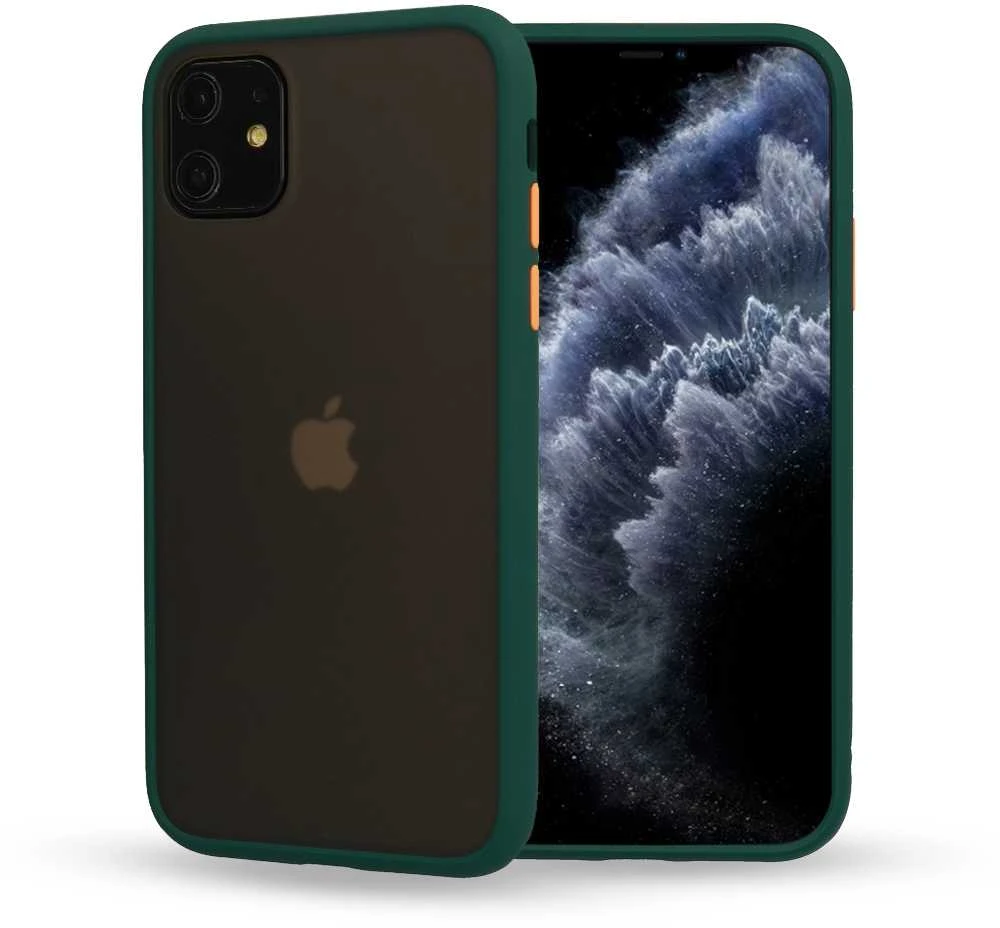 Dėklas Vennus Color Button Bumper skirtas Samsung Galaxy S21 Plus žalios spalvos