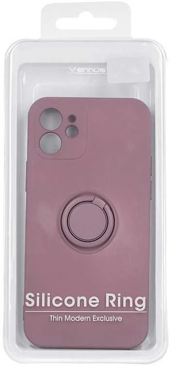 Dėklas Vennus silikoninis Ring skirtas Apple iPhone 14 Plus rožinės spalvos